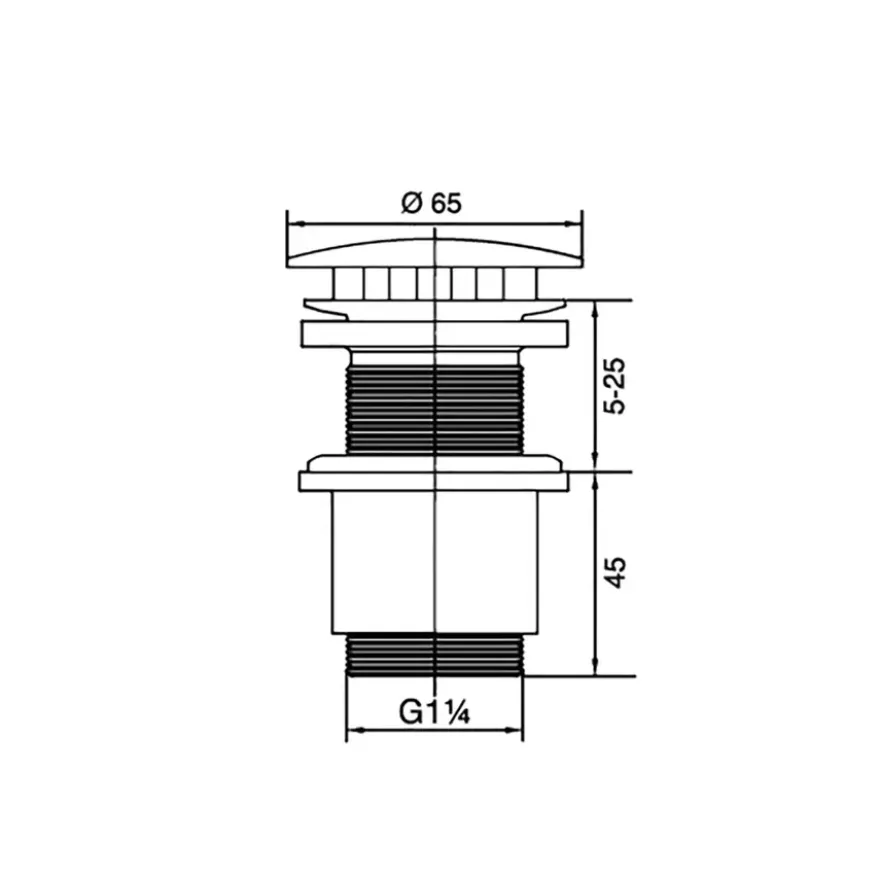 Tiger fonteinplug open in inox 5/4"