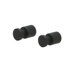 Tiger haken set van 2 Pico mat zwart RVS