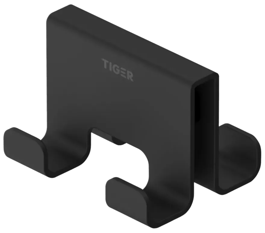Tiger Handdoekhaak Caddy Dubbel Zwart