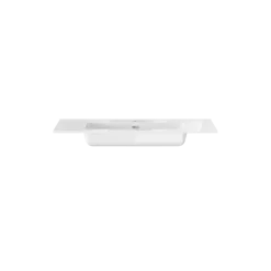 Tiger inbouw wastafel T-line Quadro glanzend wit keramiek 101 cm