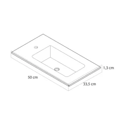 Tiger Nook mini wastafel 50 cm wit