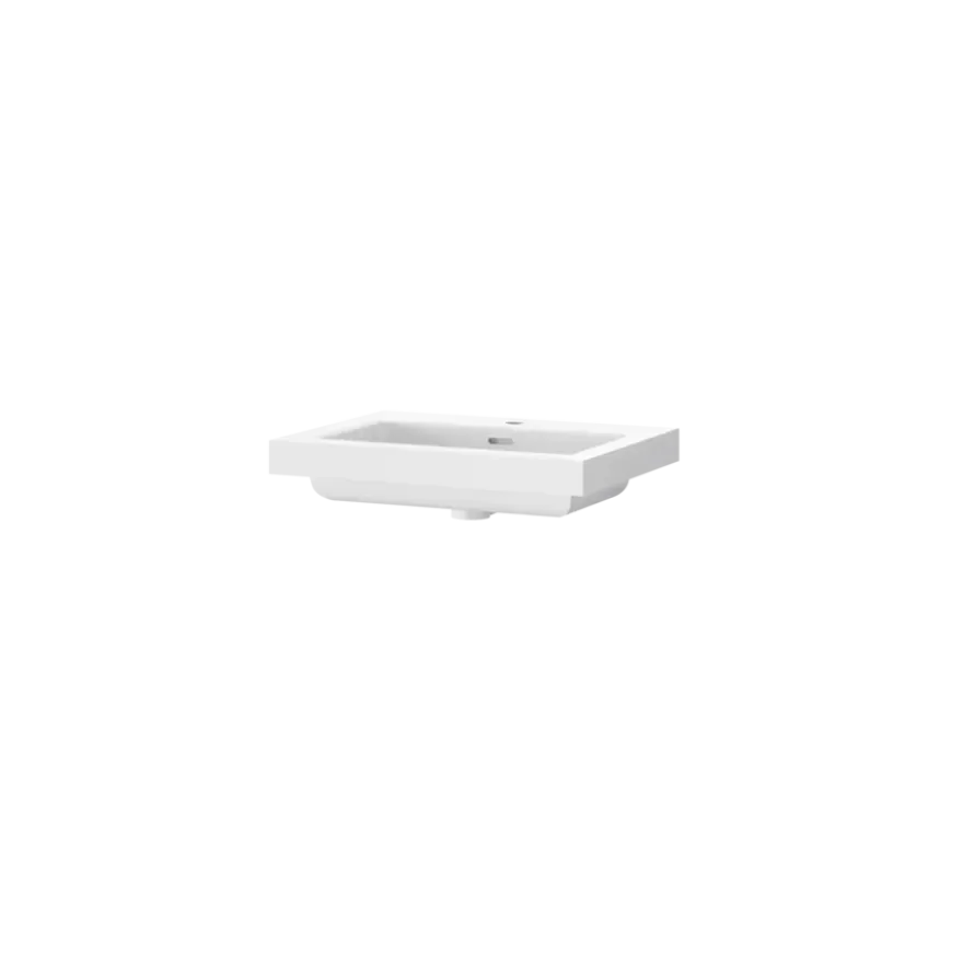 Tiger opbouw wastafel T-line Quadro mat wit polybeton 60 cm