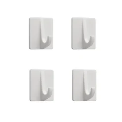 Tiger ophang haak Baseline Rectangle medium wit ABS set van 4