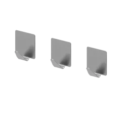 Tiger ophang haak Baseline Square small geborsteld RVS set van 3