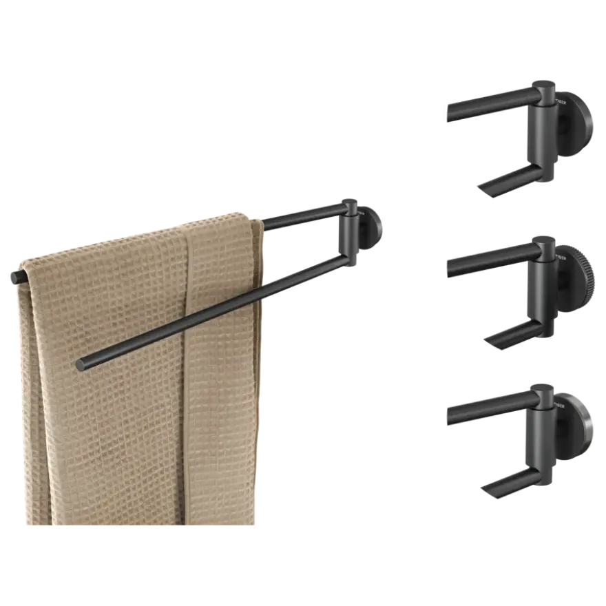 Tiger Orion Handdoekrek 2-armig - Zwart