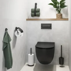 Tiger Orion Toiletborstel met houder hangend - Zwart