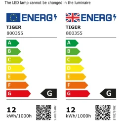 Tiger Spiegelverlichting Ancis Zwart 60cm