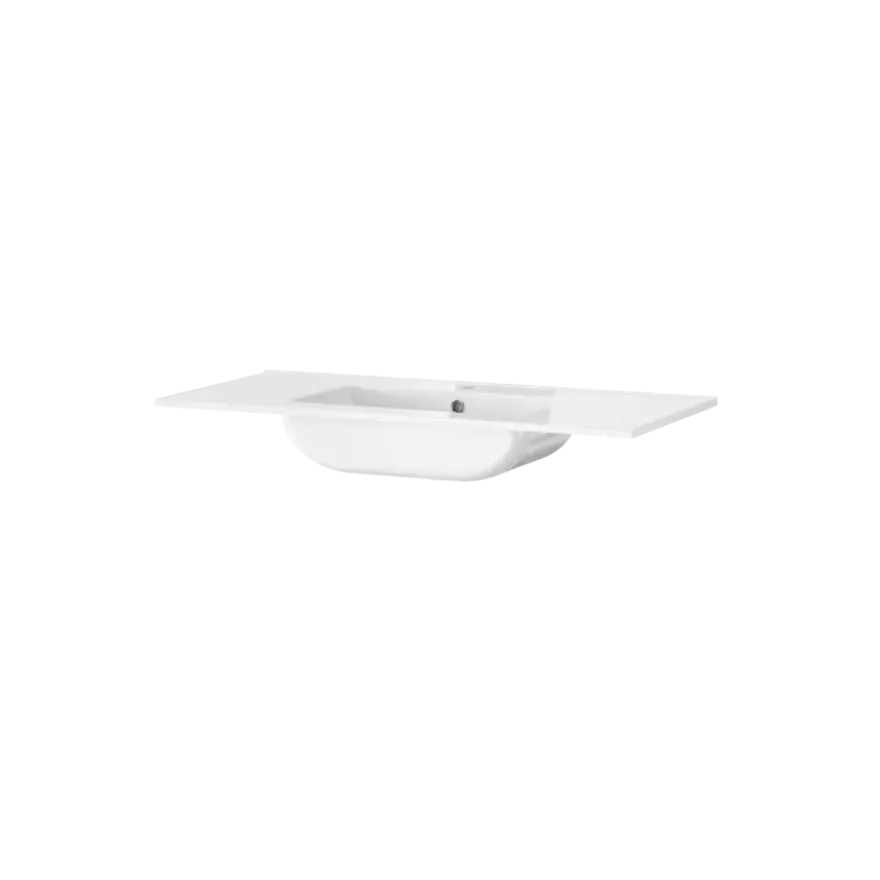 Tiger T-Line Oval inbouwwastafel 101 cm meubel wit
