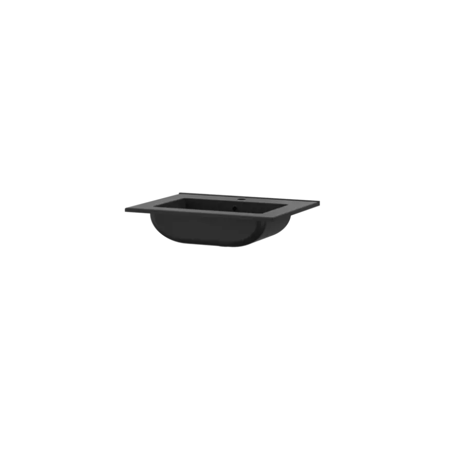 Tiger T-Line Quadro inbouwwastafel 61 cm mat zwart