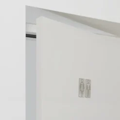 Tiger toilet bordjes man vrouw geborsteld RVS zelfklevend
