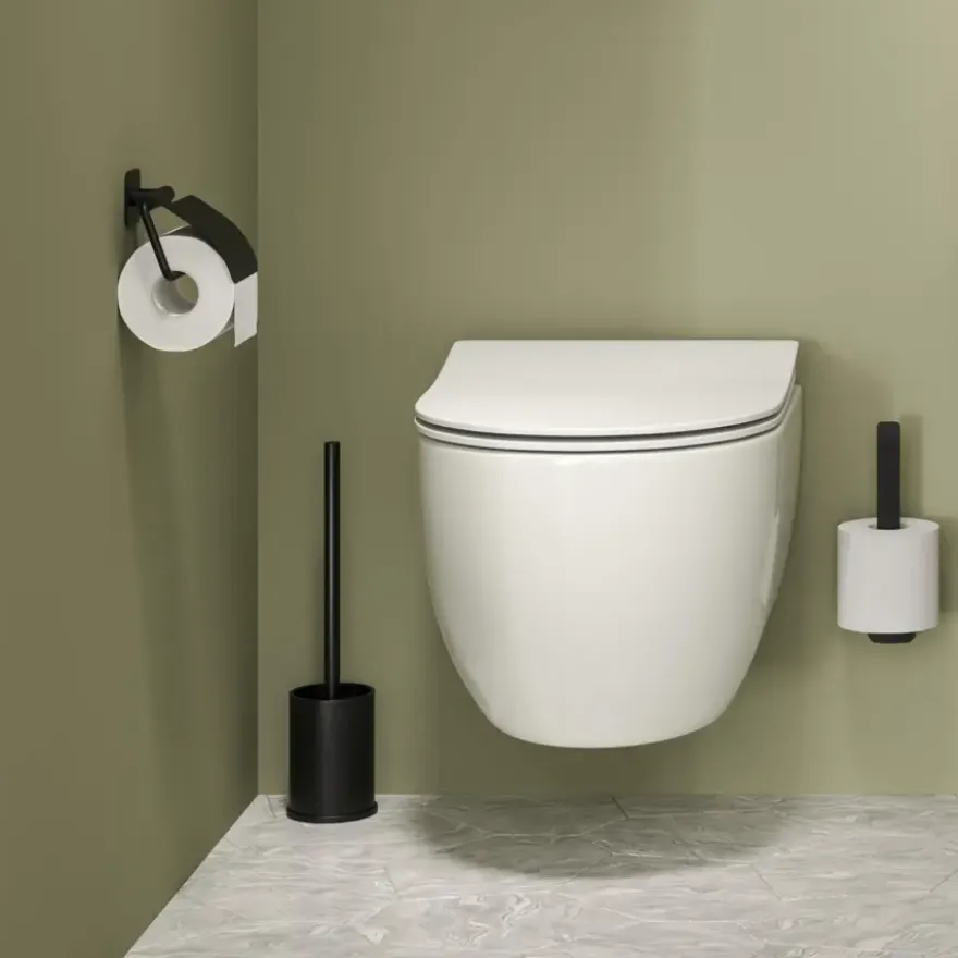 Tiger toiletborstelhouder Colar Staand Zwart