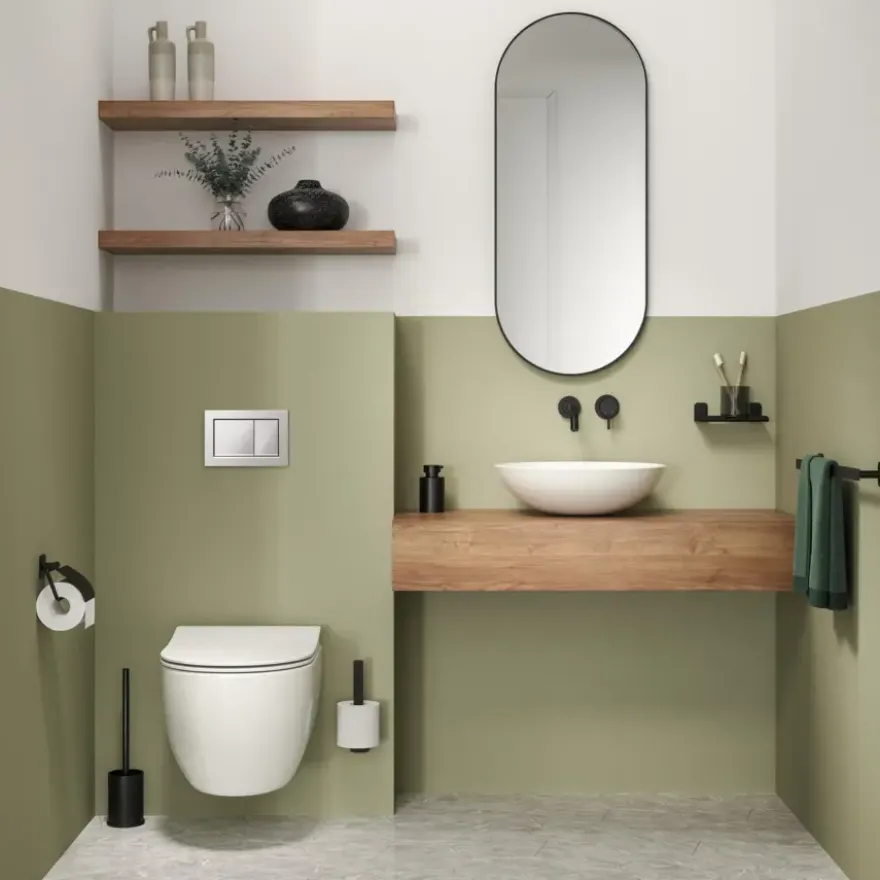 Tiger toiletborstelhouder Colar Staand Zwart