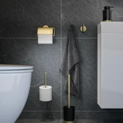 Tiger Toiletborstelhouder Tune Vrijstaand messing zwart
