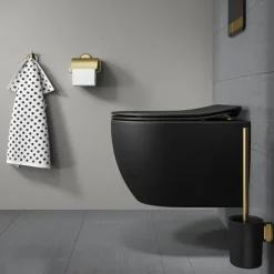 Tiger Toiletborstelhouder Tune Hangend messing zwart