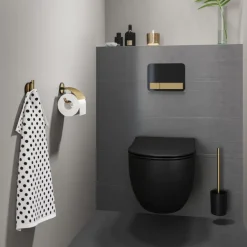 Tiger Toiletborstelhouder Tune Hangend messing zwart