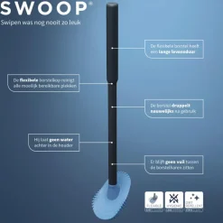 Tiger Toiletborstelhouder TESS vrijstaand met Swoop borstel zwart/antraciet