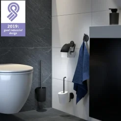 Tiger Toiletborstelhouder Tune Hangend zwart