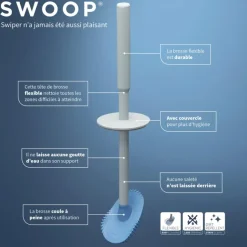 Tiger Toiletborstelhouder TESS met Swoop borstel flexibel wit/ lichtgrijs