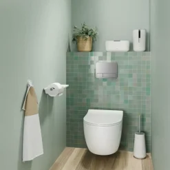 Tiger Toiletborstelhouder TESS met Swoop borstel flexibel wit/ lichtgrijs