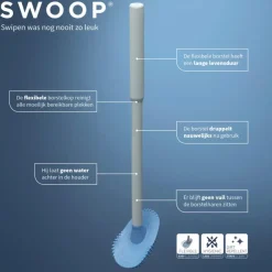 Tiger Toiletborstelhouder TESS vrijstaand met Swoop borstel wit/lichtgrijs