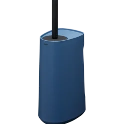 Tiger Toiletborstelhouder TESS met opbergfunctie vrijstaand en Swoop borstel flexibel blauw/zwart