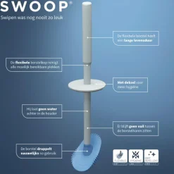 Tiger Toiletborstel Swoop flexibel lichtgrijs