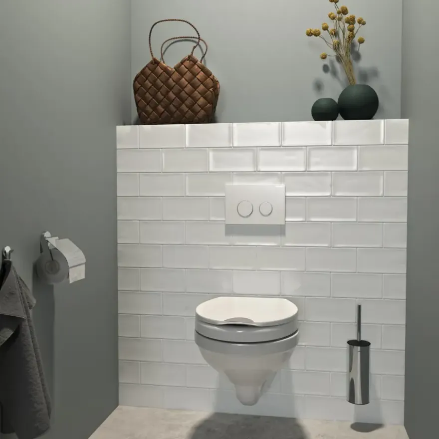 Tiger Toiletbril comfort care wit met deksel verhoogd
