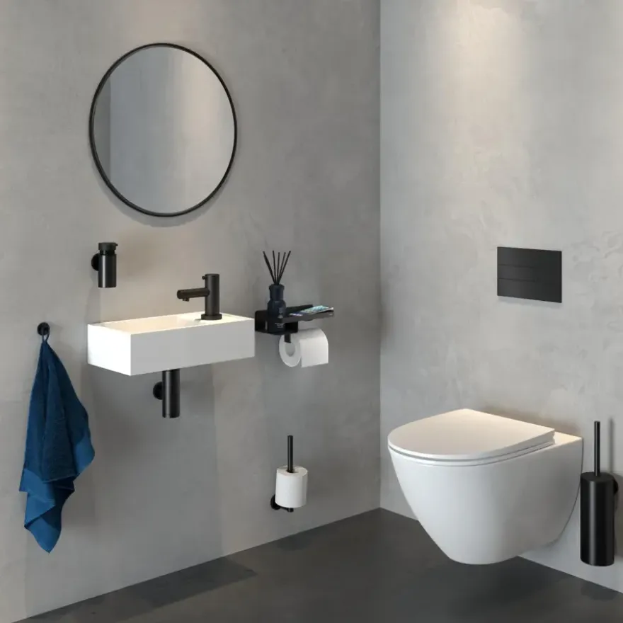 Tiger toiletrolhouder Caddy Zwart