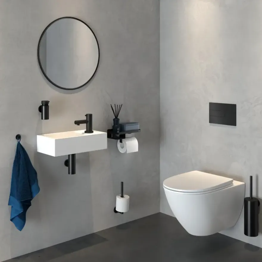 Tiger toiletrolhouder Caddy Zwart