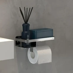 Tiger toiletrolhouder Caddy Chroom