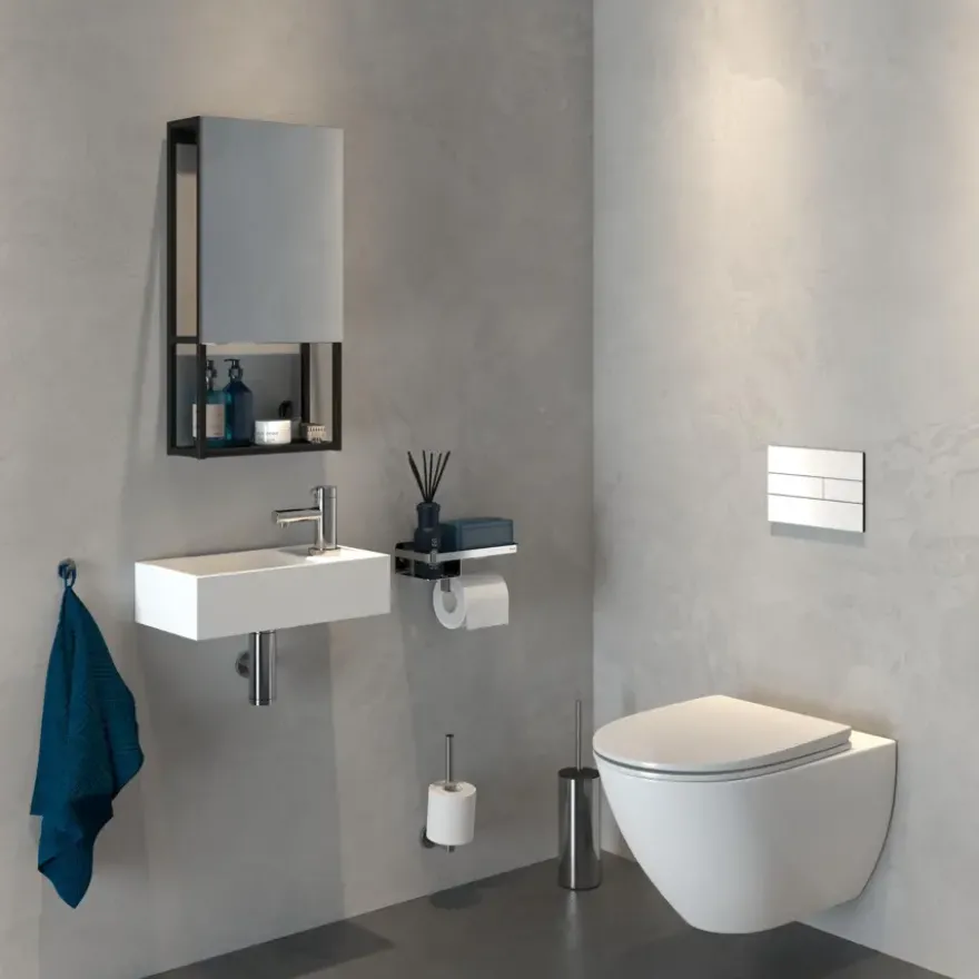 Tiger toiletrolhouder Caddy Chroom