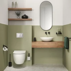 Tiger toiletrolhouder Colar met klep Zwart