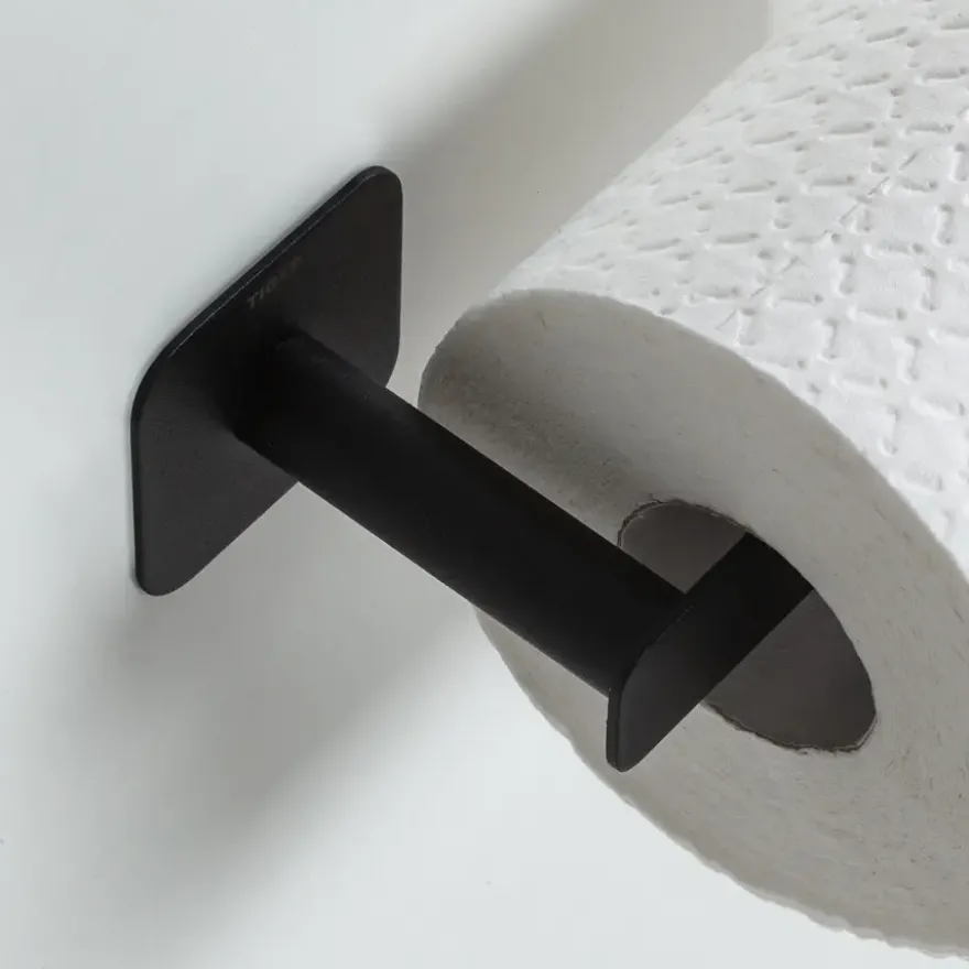 Tiger toiletrolhouder Colar zonder klep Zwart