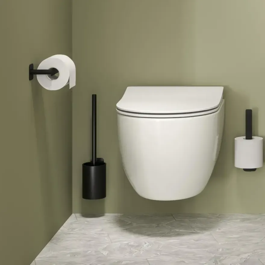 Tiger toiletrolhouder Colar zonder klep Zwart