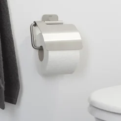 Tiger Toiletrolhouder Colar RVS met Klep