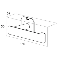 Tiger toiletrolhouder Colar L RVS