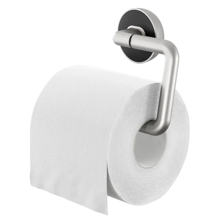 Tiger toiletrolhouder Cooper zonder klep RVS geborsteld / Zwart