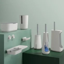 Tiger Toiletrolhouder TESS met planchet wit/lichtgrijs