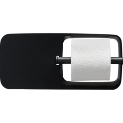 Tiger Toiletrolhouder TESS met planchet zwart/antraciet