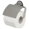 Tiger toiletrolhouder Tune met klep zwart inox
