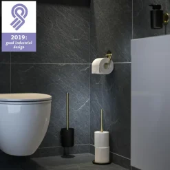 Tiger Toiletrolhouder Tune messing zwart zonder klep