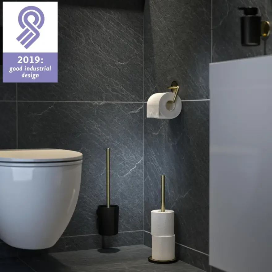 Tiger Toiletrolhouder Tune messing zwart zonder klep