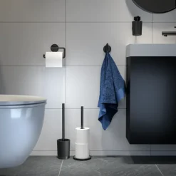 Tiger toiletrolhouder Tune zonder klep zwart