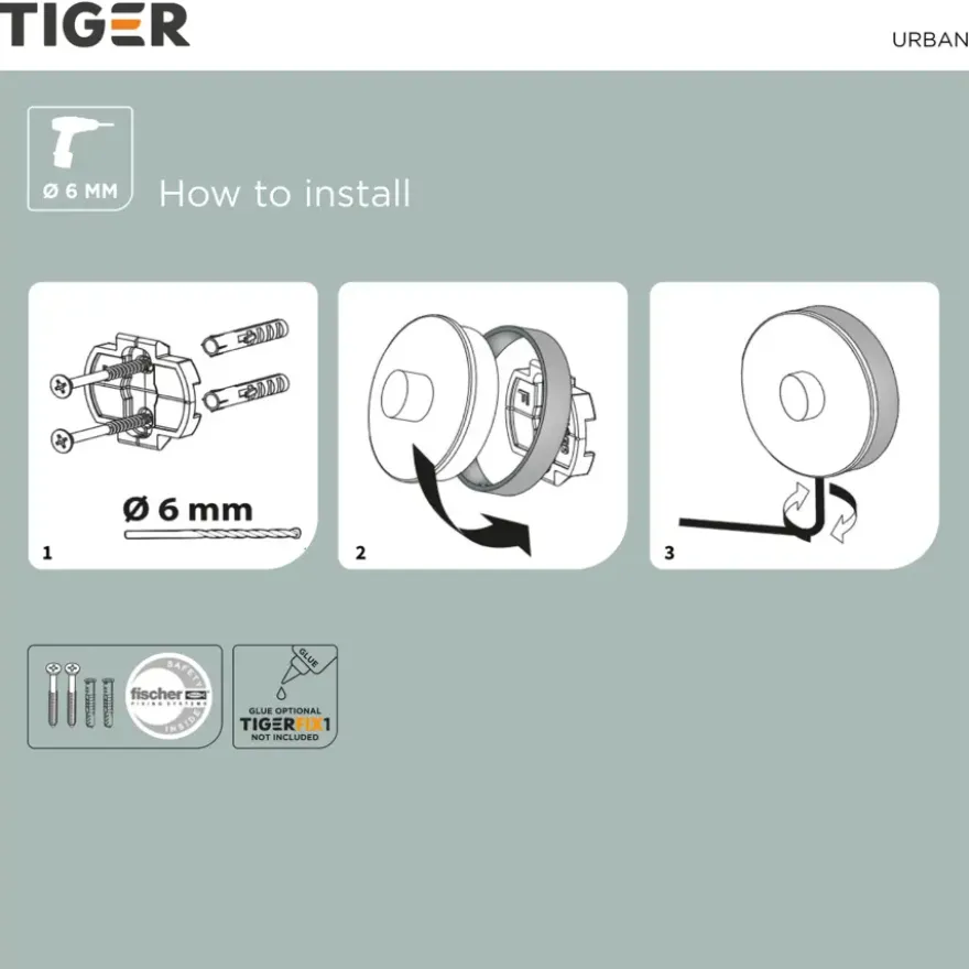 Tiger Toiletrolhouder Urban Wit