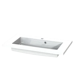 Tiger Wastafelblad Quadro 80 cm glanzend wit