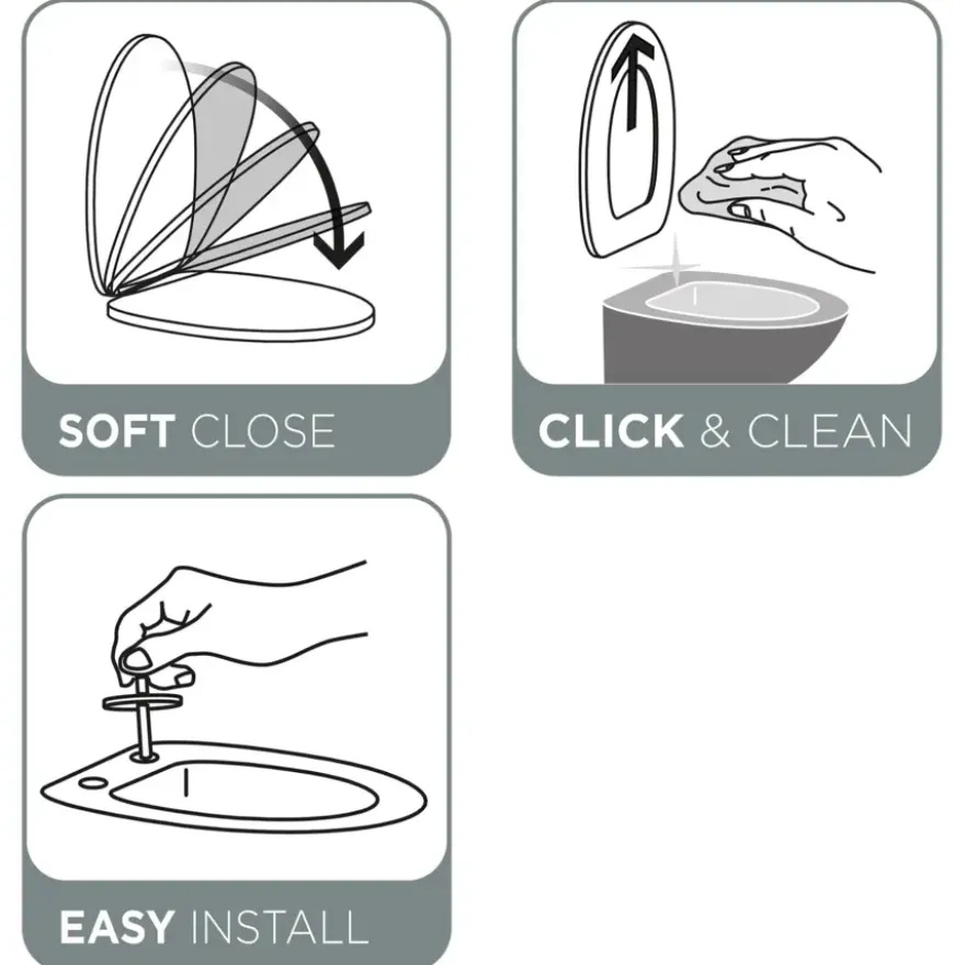 Tiger Wc-bril Blade Wit met Softclose en Quick-release