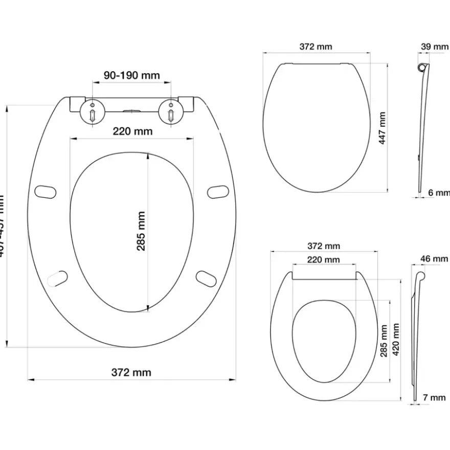 Tiger Wc-bril Blade Wit met Softclose en Quick-release