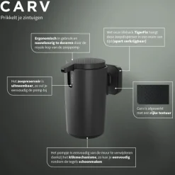 Tiger zeepdispenser Carv 175 ml Zwart