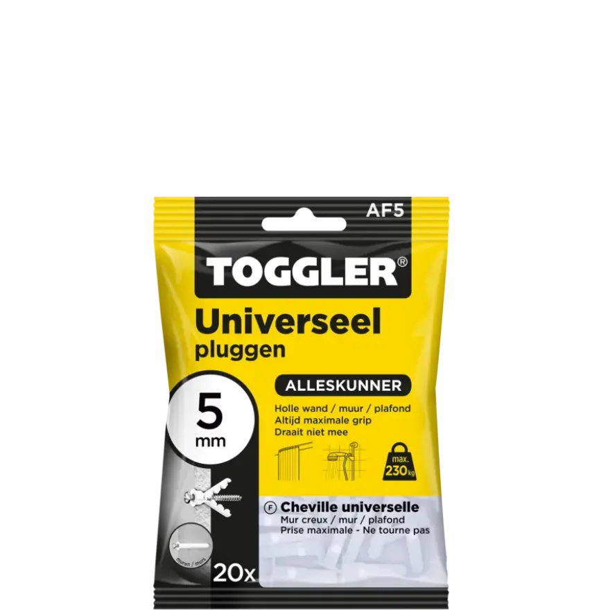 Toggler alligatorplug met flens AF5 5 mm 20 stuks