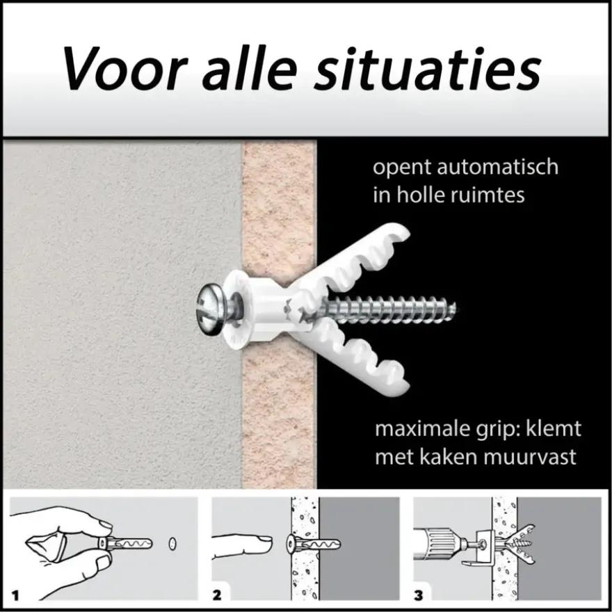 Toggler alligatorplug met flens AF5 5 mm 20 stuks